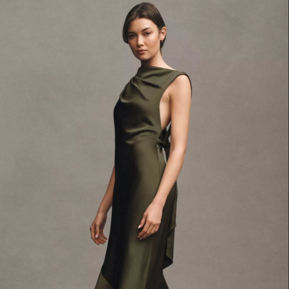 NEW Significant Other Cowl Neck Satin Maxi Dress